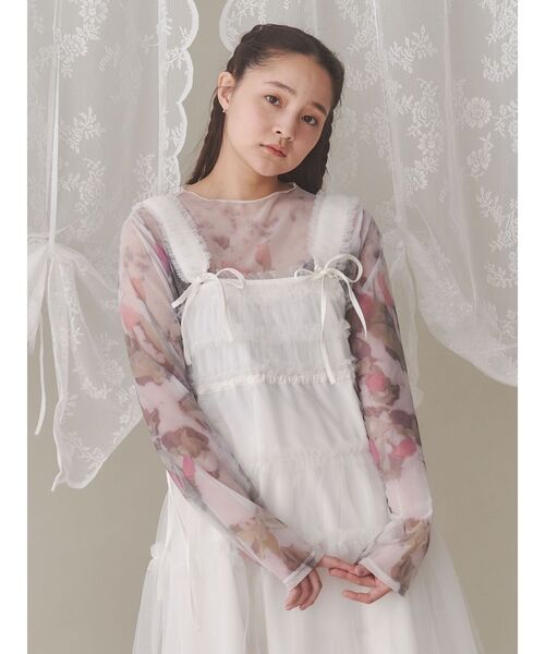 merry jenny（メリージェニー）の「チュールコルセットミニワンピース