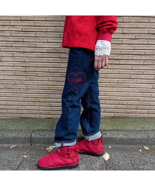 PINK HOUSE（ピンクハウス）の「ハートワッペン使いストレッチデニム