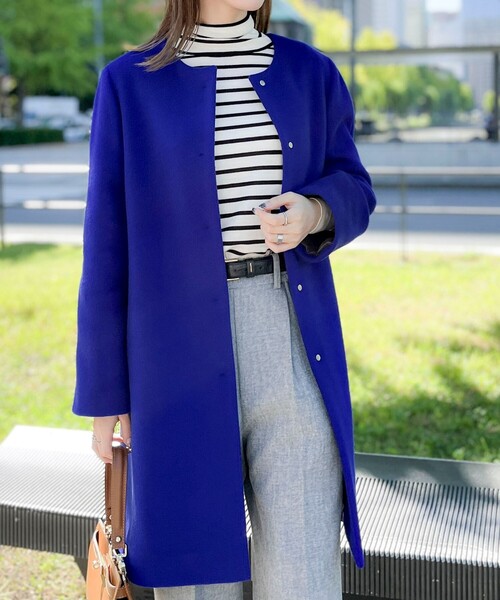 セール】KIWI LAMBノーカラーコート（ノーカラーコート）｜NOLLEY'S