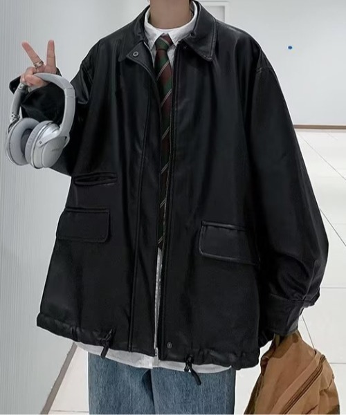 セール】ヴィンテージライクな雰囲気がたまらない。オーバーサイズ PU