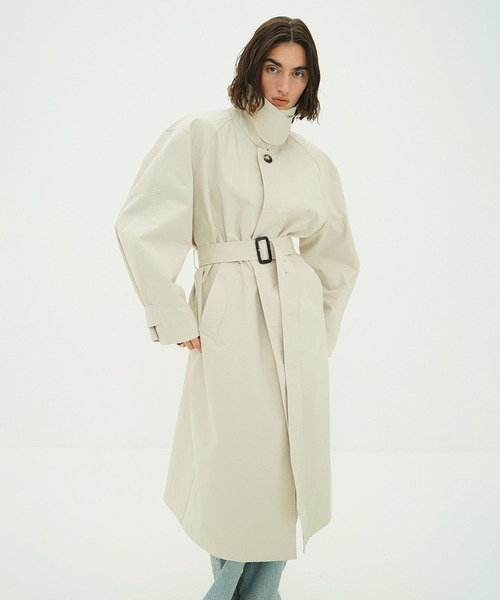 CLANE（クラネ）の「UP NECK OVER DOUBLE COAT（ステンカラーコート