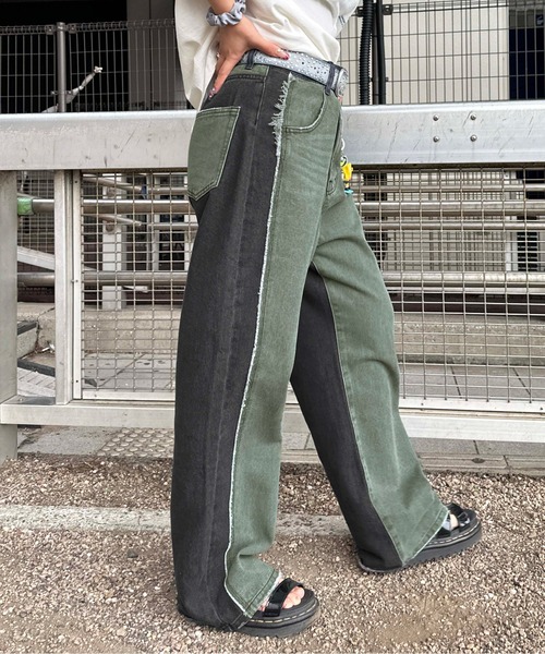 配色カラー切り替えデニム（デニムパンツ）｜sedacle（セダクル）の