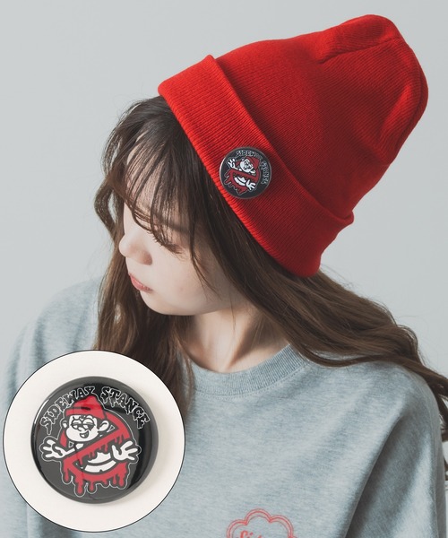 セール】【SIDEWAY STANCE】缶バッジ付き ニットキャップ（ニット