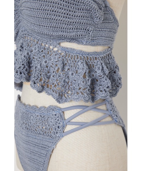 rienda（リエンダ）の「Many wayオフショルクロシェバンドゥビキニ