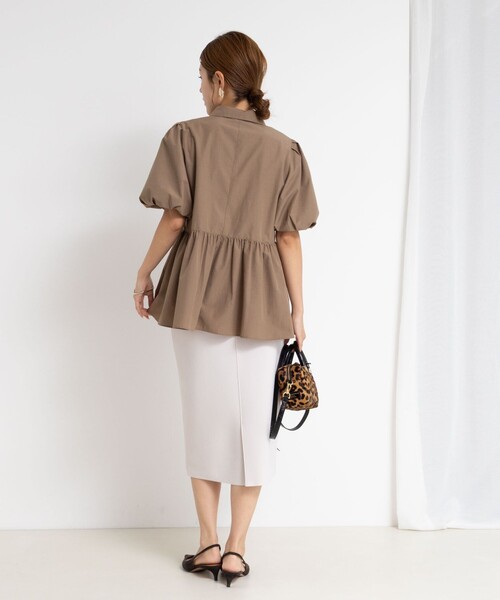 セール】ボンディングジョーゼットインゴムタイトスカート（スカート