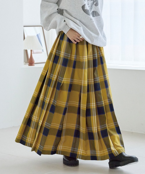 LAVEANGE（ラビアンジェ）の「タータンチェックプリーツスカート