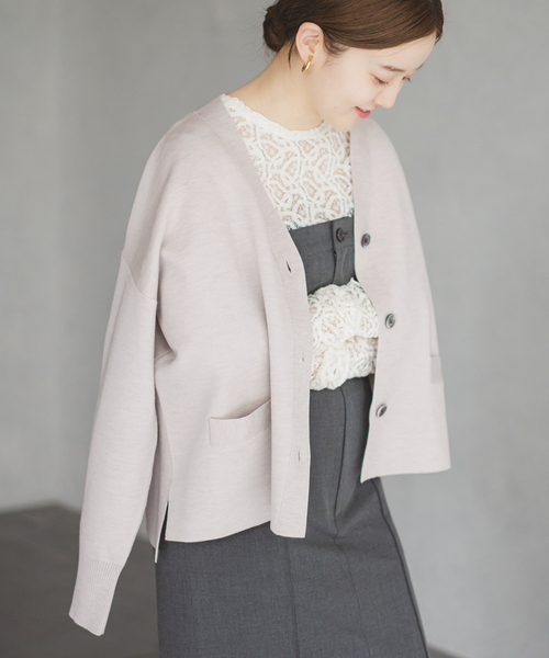 追加》スーパーファインスムース ショートカーディガン（カーディガン