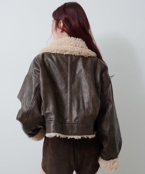 Kastane（カスタネ）の「【S.Mサイズ展開】ボアフライトジャケット