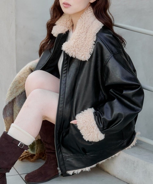 セール】【S.Mサイズ展開】ボアフライトジャケット（その他アウター