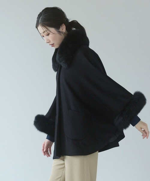ウール＆カシミヤケープコート（ポンチョ）｜sankyo shokai