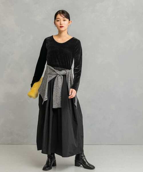 セール】『WEB限定』ベロアドッキングワンピース（ワンピース）｜URBAN