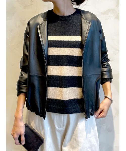 BEARDSLEY（ビアズリー）の「レザージャケット（ノーカラージャケット