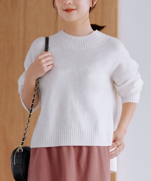 ウールカシミヤボトルネックニット 【低身長・小柄女性】（ニット