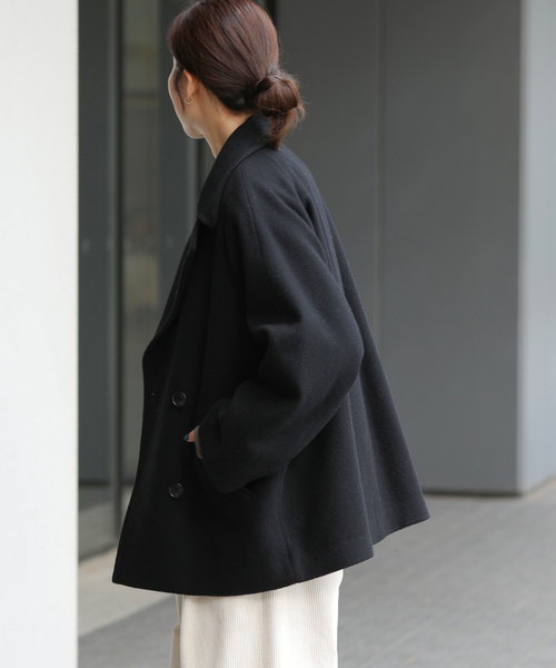 セール】《WEB限定》尾州ウールショートPコート（ピーコート