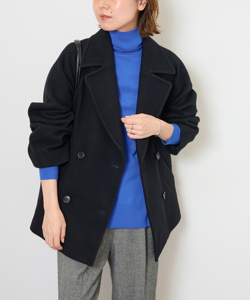 セール】《WEB限定》尾州ウールショートPコート（ピーコート