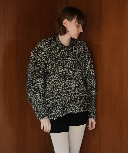CLANE（クラネ）の「MIX LOOP MOHAIR KNIT TOPS（ニット/セーター