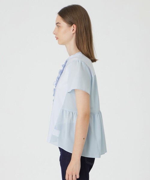 セール】ミックスフリルブラウス（シャツ/ブラウス）｜BLUE LABEL
