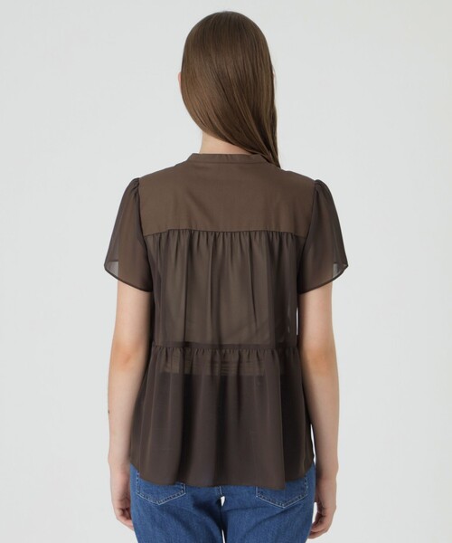 セール】ミックスフリルブラウス（シャツ/ブラウス）｜BLUE LABEL