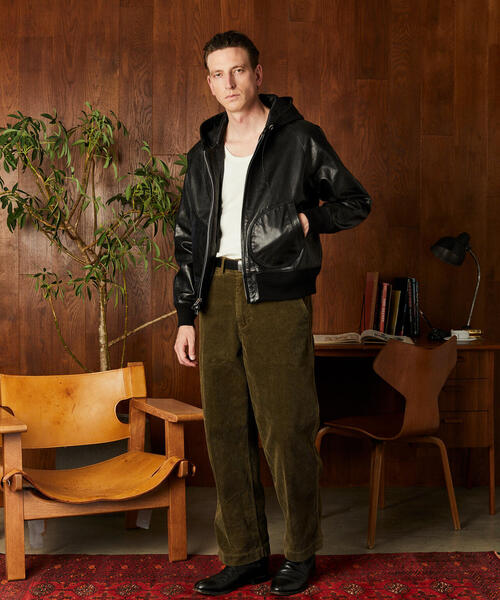 Schott/ショット/LEATHER HOODED JACKET/レザー フードジャケット