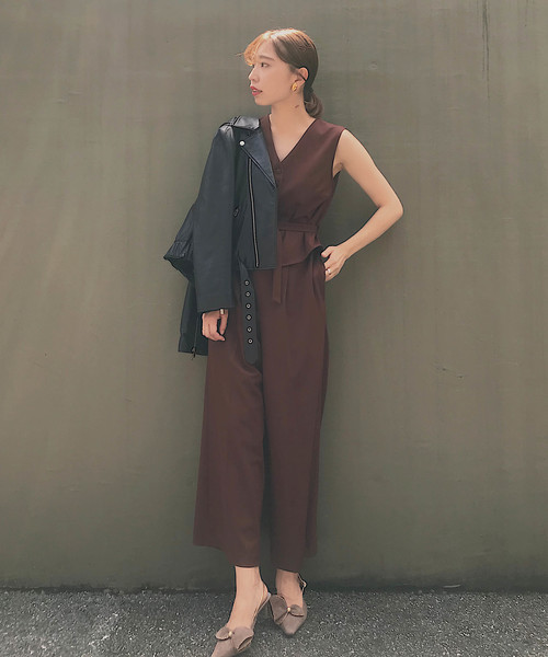 Ameri（アメリ）の「VEST ALL IN ONE（つなぎ/オールインワン）」 - WEAR