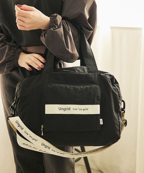 セール】【Ungrid/アングリッド】撥水軽量ソフトナイロン ロゴテープ