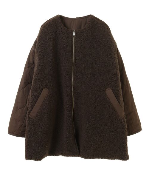 セール】軽ポカ2WAYリバーシブルキルトアウター（ノーカラージャケット