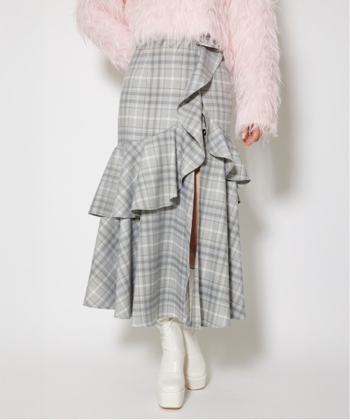 フリルスリットハイウエストスコートショートパンツ 秋服 冬服