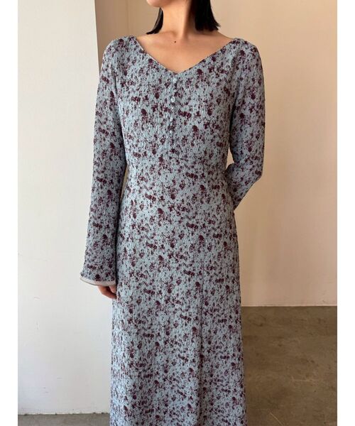 セール】ヴィンテージフラワーフレアスリーブワンピース（ワンピース