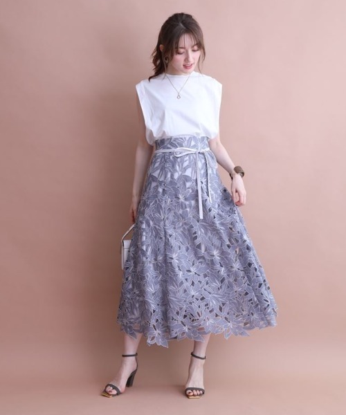 Apuweiser-riche（アプワイザーリッシェ）の「配色レーススカート