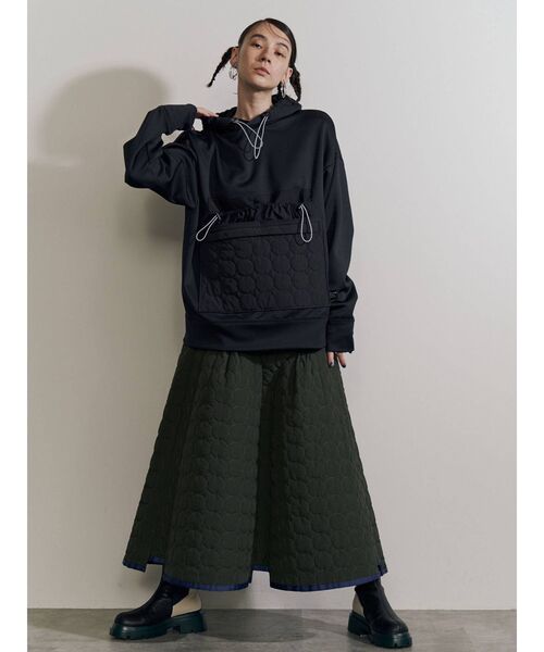 UN3D.（アンスリード）の「サークルキルティングボリュームスカート