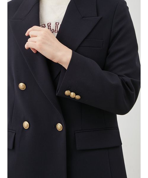 金釦ダブルブレストブレザー（テーラードジャケット）｜Mila Owen