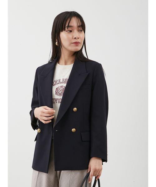 金釦ダブルブレストブレザー（テーラードジャケット）｜Mila Owen
