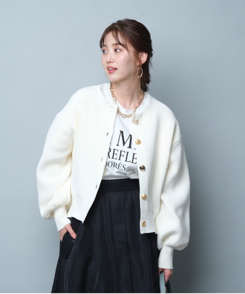 JUSGLITTY（ジャスグリッティー）の「マルチ釦カーデ（ニット/セーター