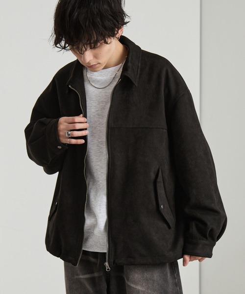 セール】ブラッシュド オーバーサイズ ドロストフライトジップブルゾン