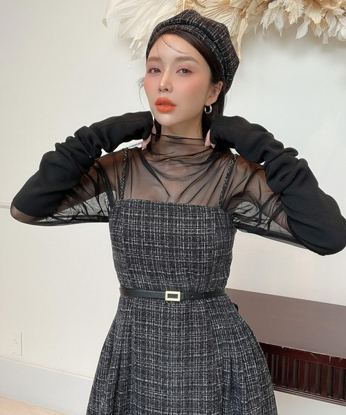 EIMY ISTOIRE（エイミーイストワール）の「ツイードタックフレアキャミ