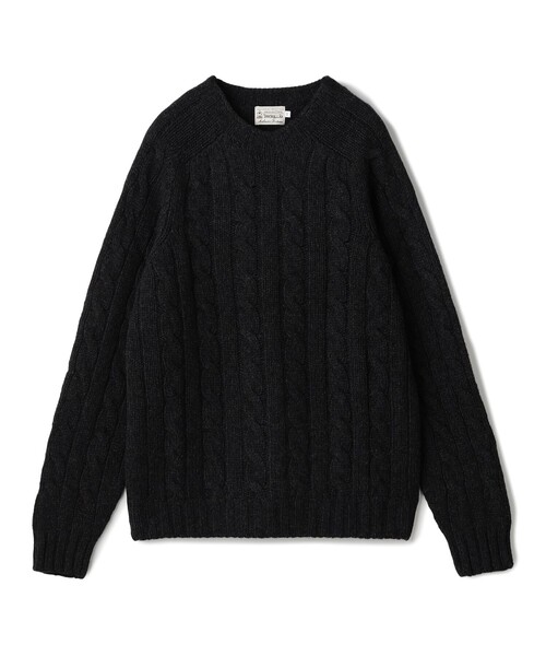 INVERALLAN ウールケーブル クルーネックプルオーバーニット（ニット