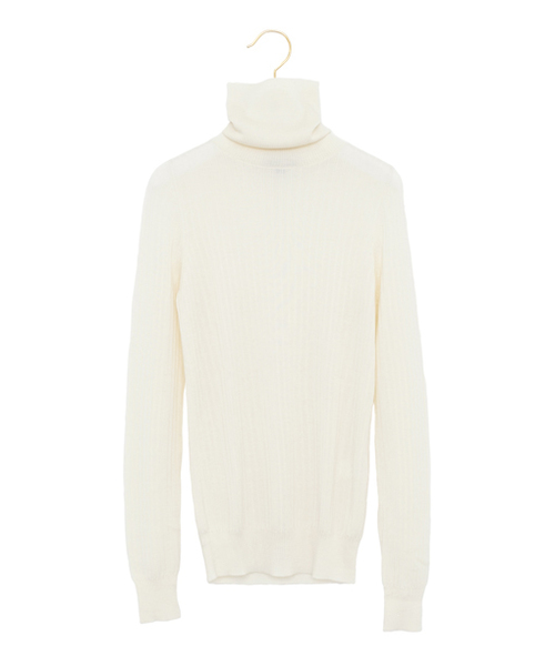 Drawer（ドゥロワー）の「DRAWER カシミヤシルク 18G リブタートル