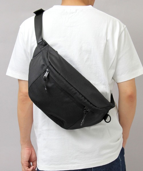 セール】撥水加工 ポリエステル 大きめ ウエストポーチ（ボディバッグ