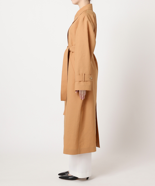 Noble（ノーブル）の「ライトフルクロススタンドカラーロングコート