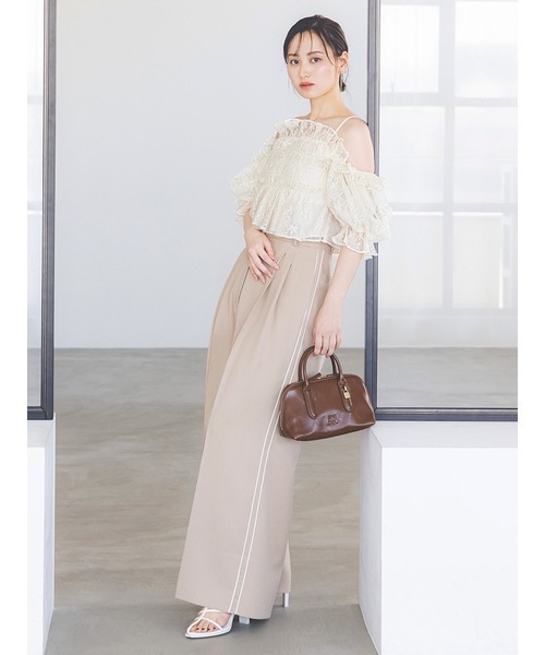 SNIDEL（スナイデル）の「Sustainableギャザーオフショルブラウス