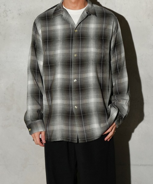 TOWNCRAFT / タウンクラフト 60S OMBRE LOOP COLLAR SHIRT オンブレ
