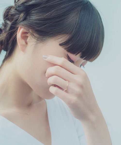 K10YGレイヤード ウェーブ リング（リング）｜ete（エテ）の