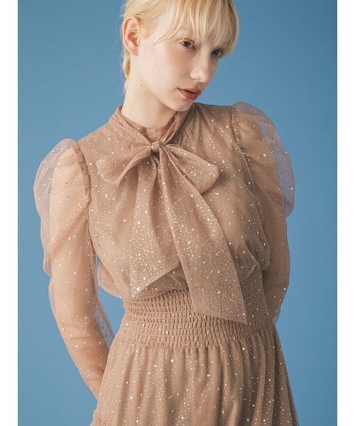 ロングスリーブラメチュールドレス（ドレス）｜FURFUR（ファーファー