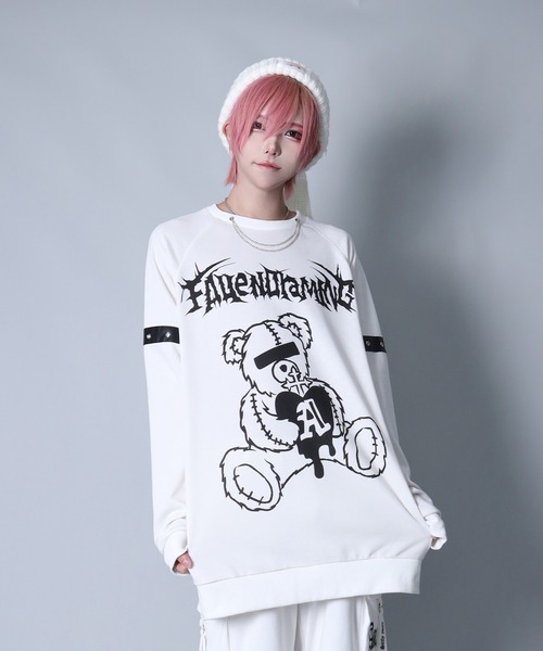 チェーンネックレスベアプリントスウェット（スウェット）｜Amilige