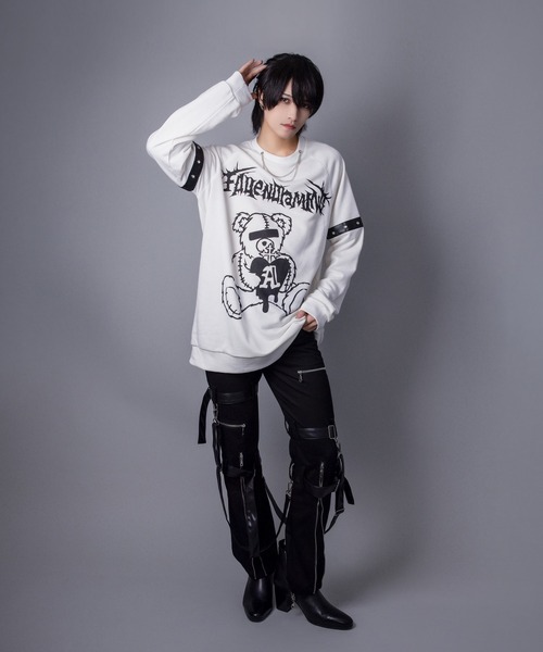 チェーンネックレスベアプリントスウェット（スウェット）｜Amilige