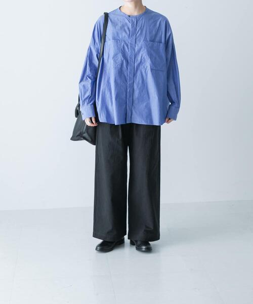 かぐれ（カグレ）の「コットンダブルポケットワイドシャツ（シャツ