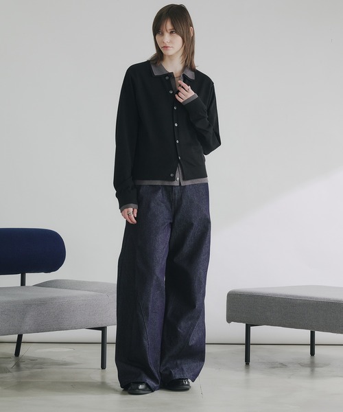 LAYERED STYLE HIGHGAGE KNIT SHIRT/レイヤードスタイルハイゲージ