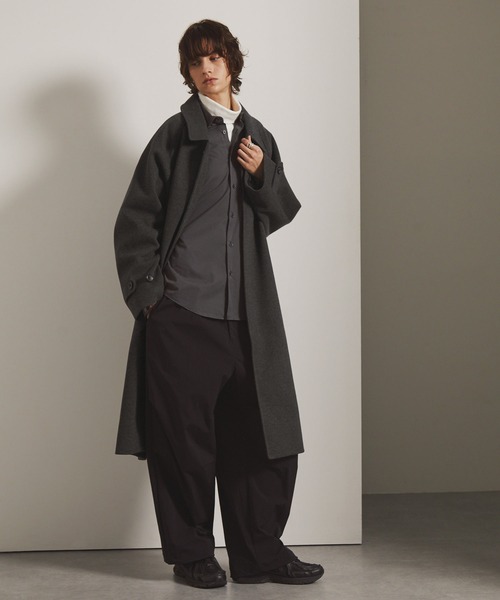 オーバーサイズ ラグランスリーブ ロングバルマカーンコート/メルトン