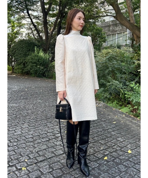 CELFORD（セルフォード）の「ふくれジャガードミニワンピース