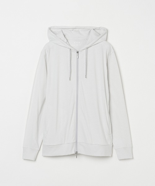 three dots（スリードッツ）の「サンデッドジャージー ジップフーディ